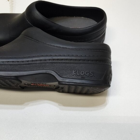 Klogs Springfield Black Slip-On Clogs US 8 Slip-Resistant Sole Orthotic-Friendly - Picture 8 of 10